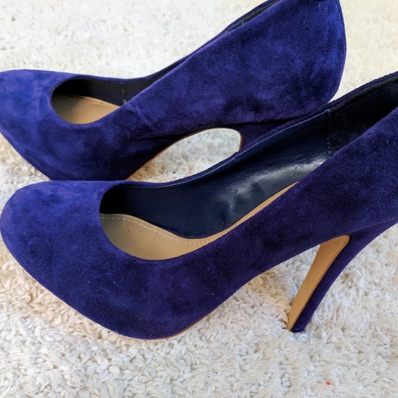 Steve Madden Shoes - Steve Madden purple suede Traisie pumps 8 EUC
